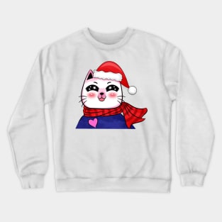 Santa Cat Cute Crewneck Sweatshirt